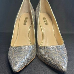 G by Guess Stiletto Heels Silver & Gold Size 8.5